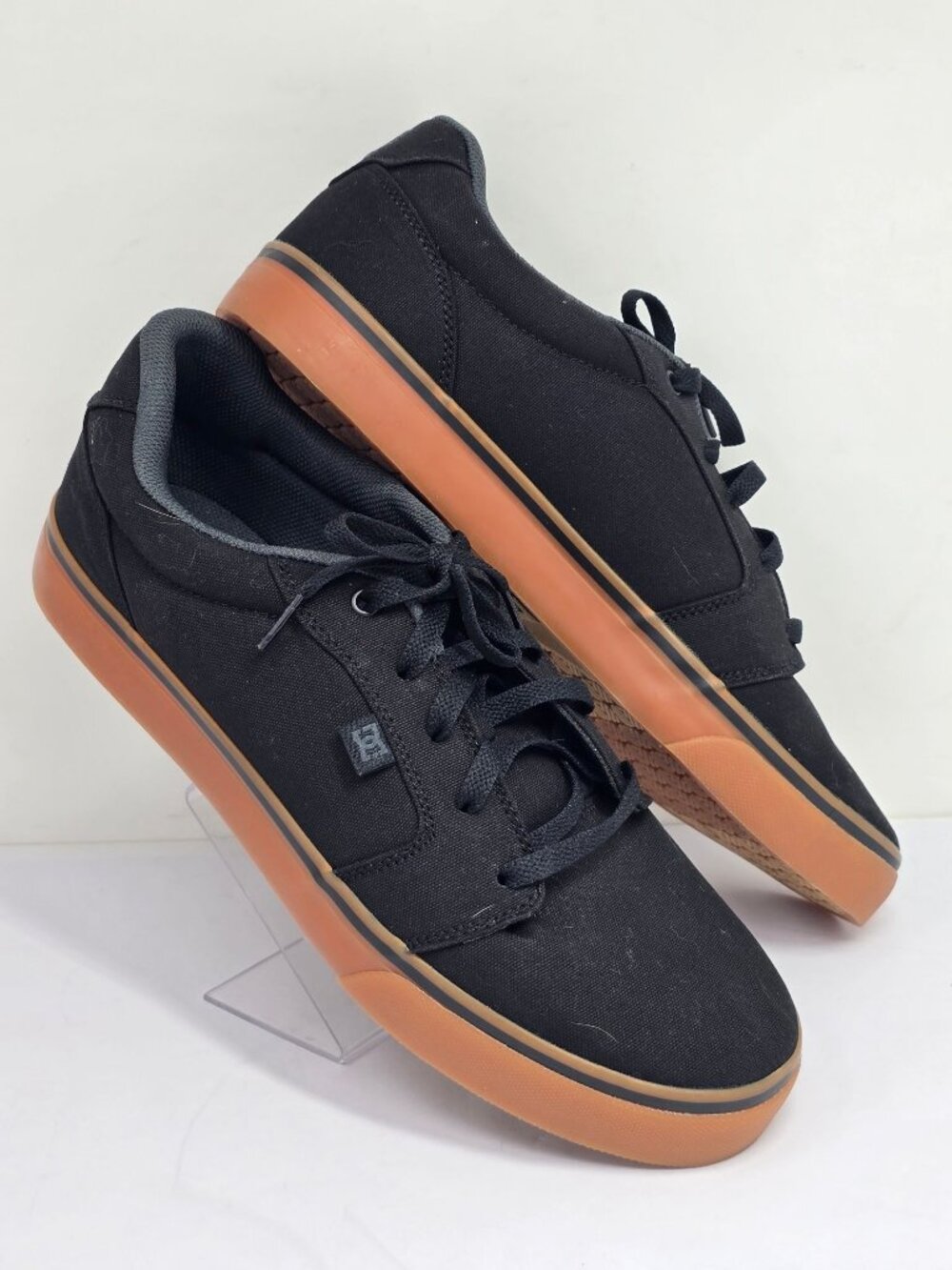 DC Mens Anvil TX Skate Shoes Black/Gum Size 13 US Casual Lightweight Sneakers